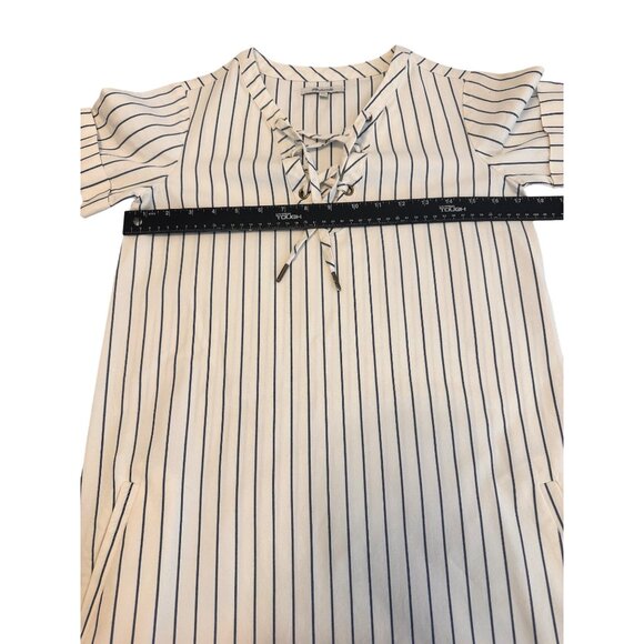 Madewell Harbor Lace-Up Shift Dress, F2186, Size: XXS - Picture 9 of 11